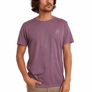 Marine Layer Men's Mauve Peace Sign Tee